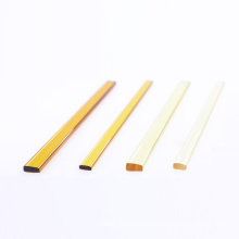 New product Good Price 2mm Yellow borosil colored borosilicate glass Rectangle rod for sale